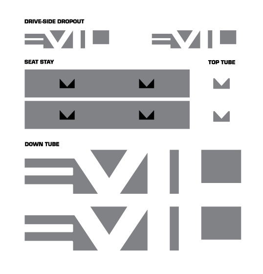 2021 EVIL V2 FRAME DECALS